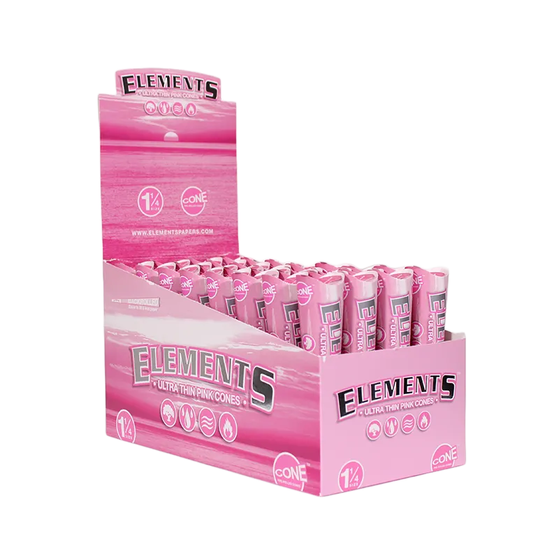 Elements Ultra Thin Pink Cones (1 1/4" | 32-Pack)