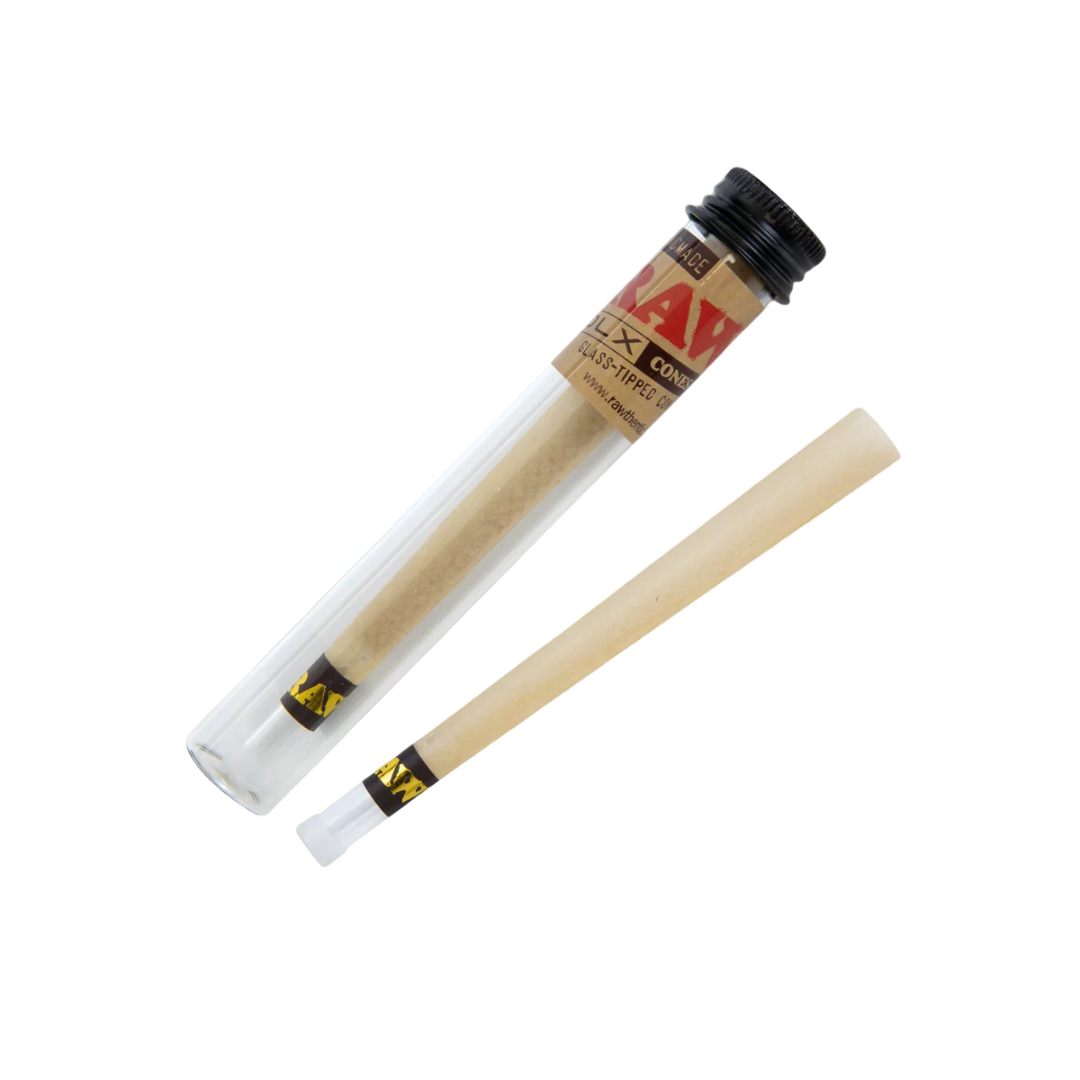 RAW DLX Glass-Tipped Cones (King Size | 12-Pack)