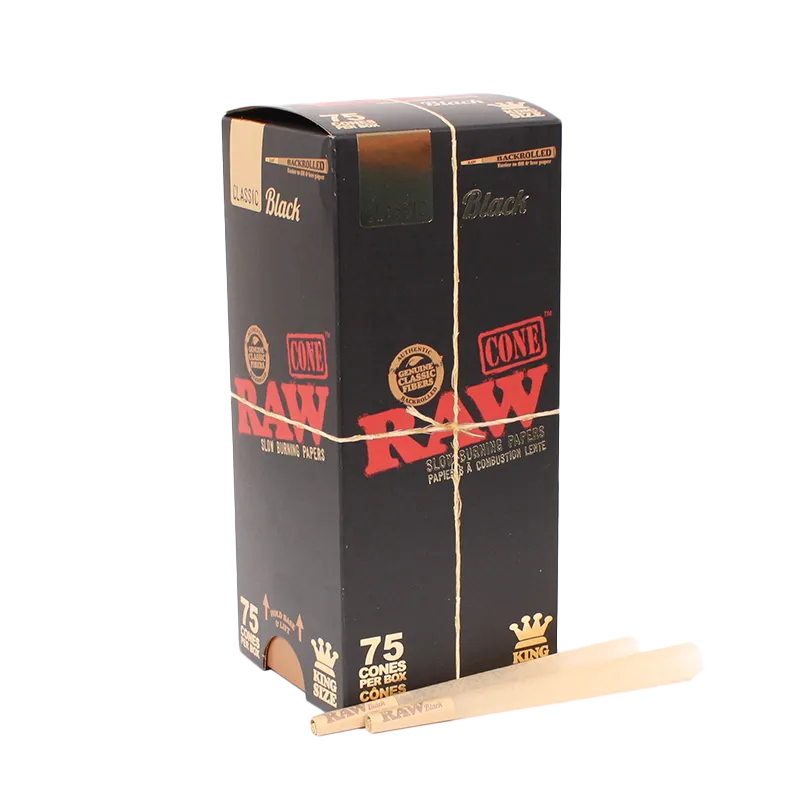 RAW Black Classic Cones (King Size | 75-Pack)
