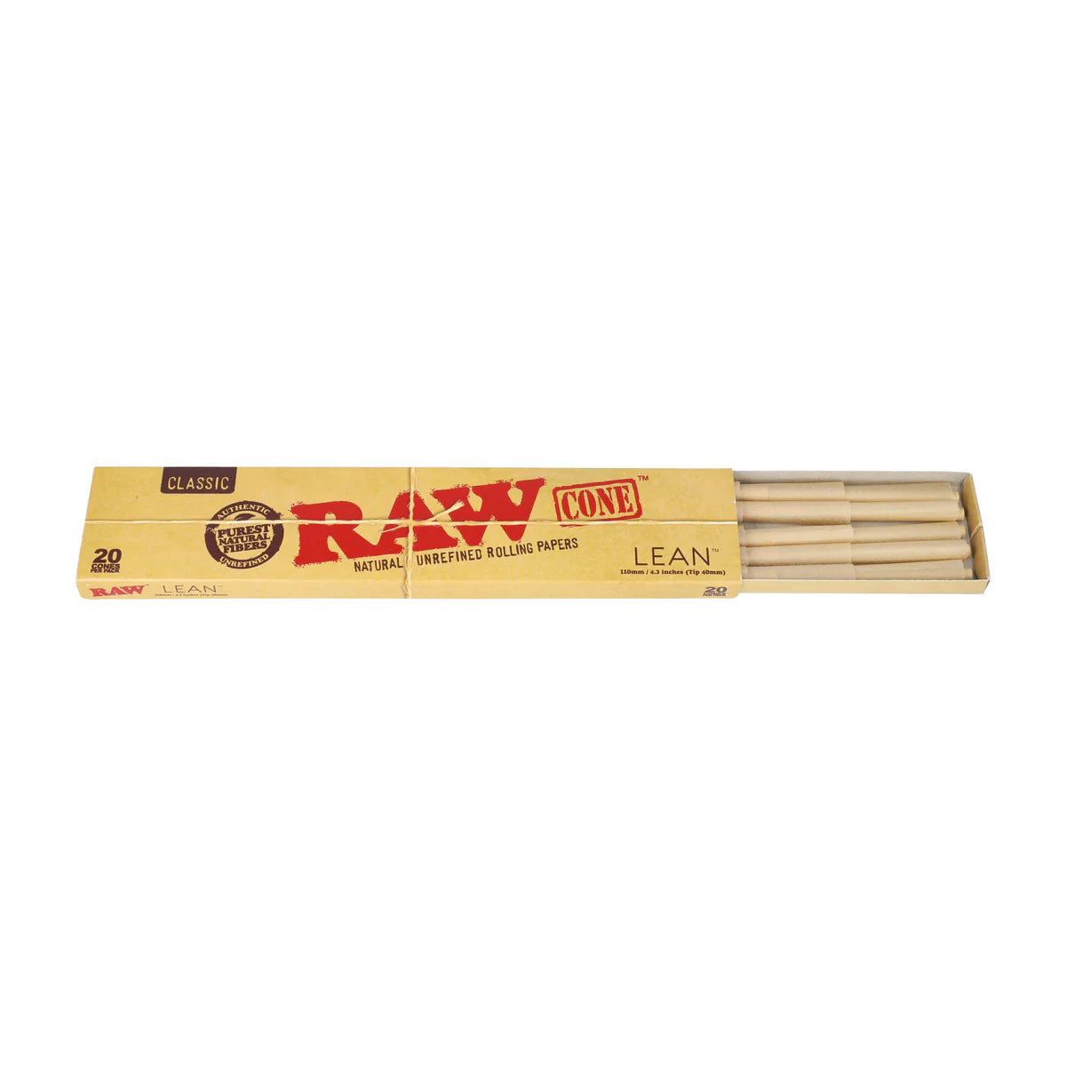 RAW Classic Pre-Rolled Cones (Lean 20-Pack | 12-Pack)