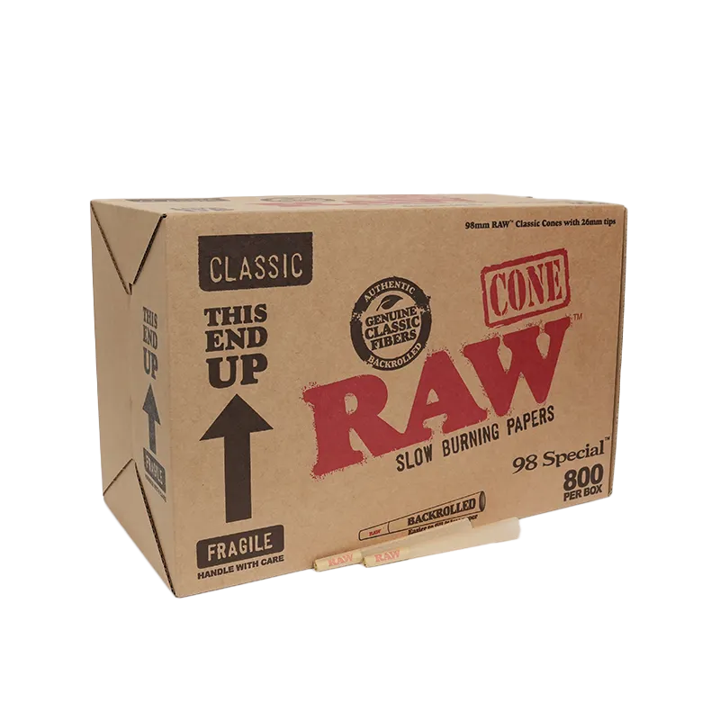 RAW Classic Pre-Rolled Cones (98 Special | 800-Pack)