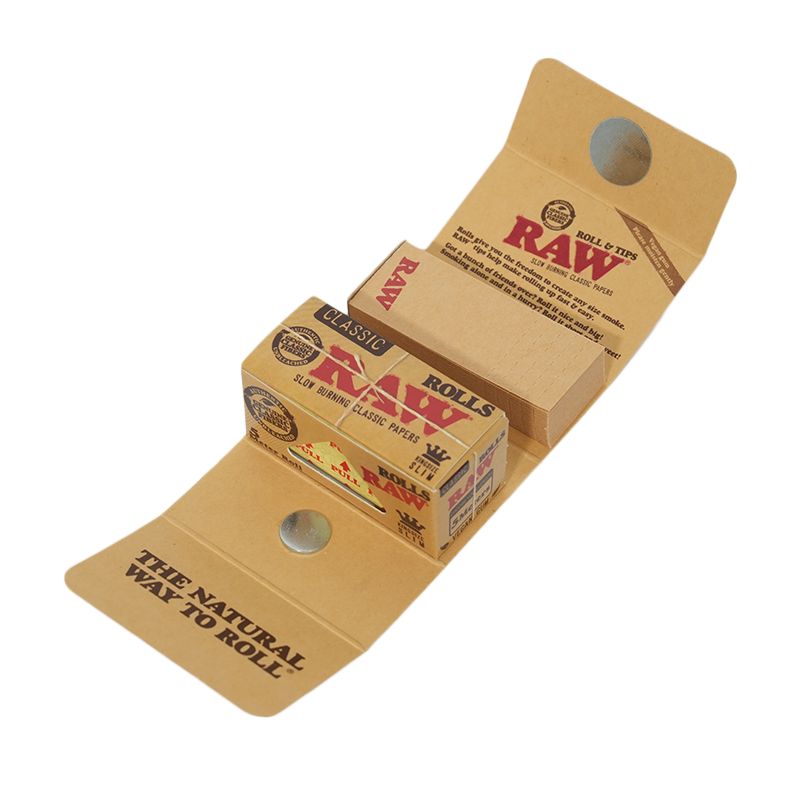 RAW Classic Masterpiece Rollo 5 Metros + Tips (King Size Slim | 24-Pack)