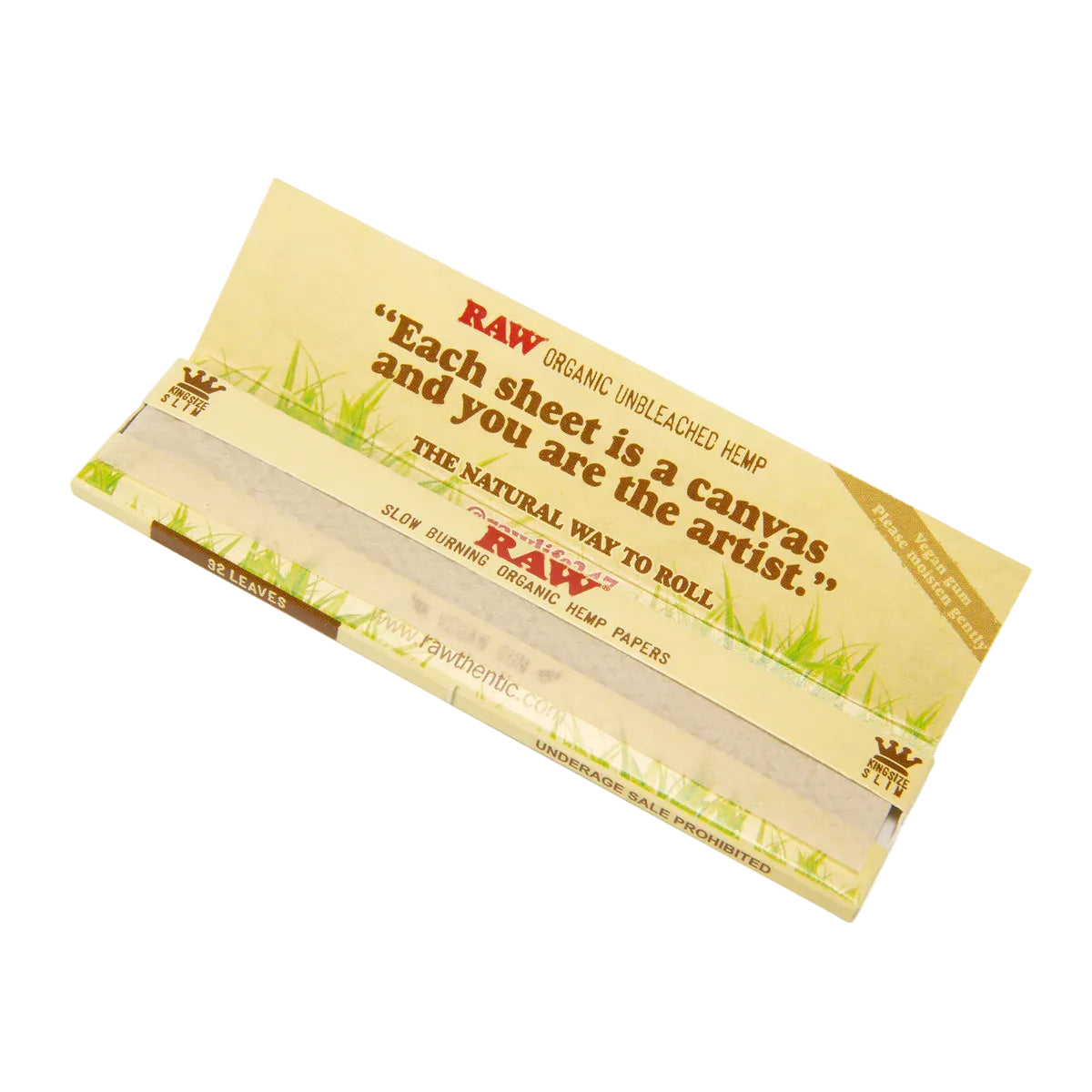 RAW Organic Hemp Papers (King Size Slim | 50-Pack)