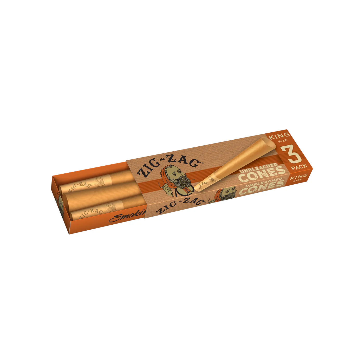 Zig Zag Unbleached Paper Cones (King Size | 24-Pack)