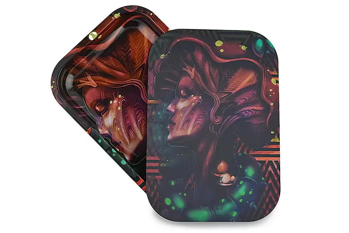 Charola Holográfica 3D con Tapa Magnética (Varios Diseños)