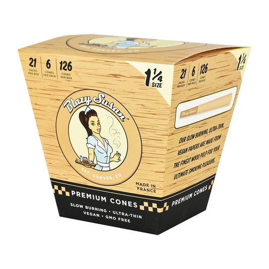 Blazy Susan Unbleached Pre-Rolled Cones (1 1/4" | 21-Pack)
