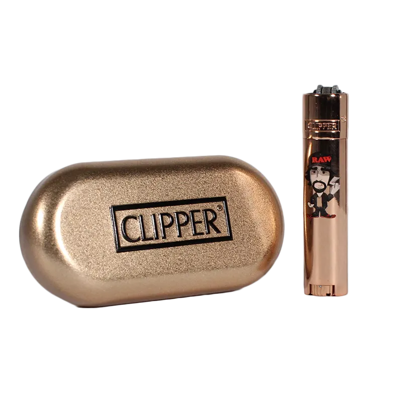 Clipper x RAW Mini Josh Rose Gold Lighter (12-Pack)