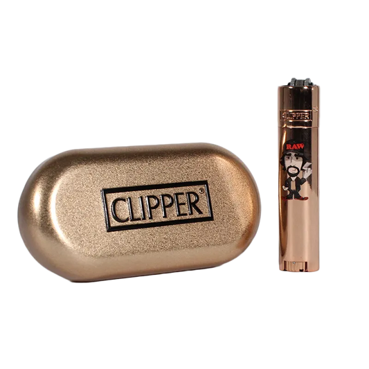 Clipper x RAW Mini Josh Rose Gold Lighter (12-Pack)