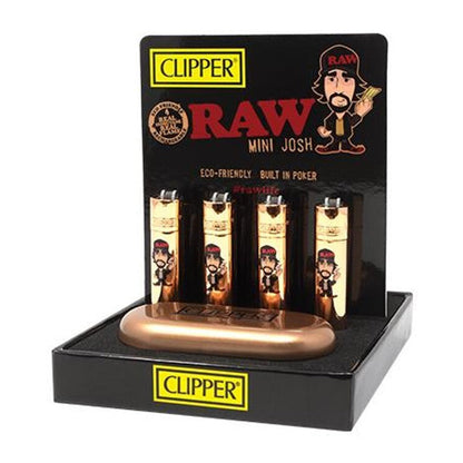 Clipper x RAW Mini Josh Rose Gold Lighter (12-Pack)