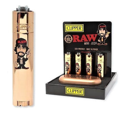 Clipper x RAW Mini Josh Rose Gold Lighter (12-Pack)