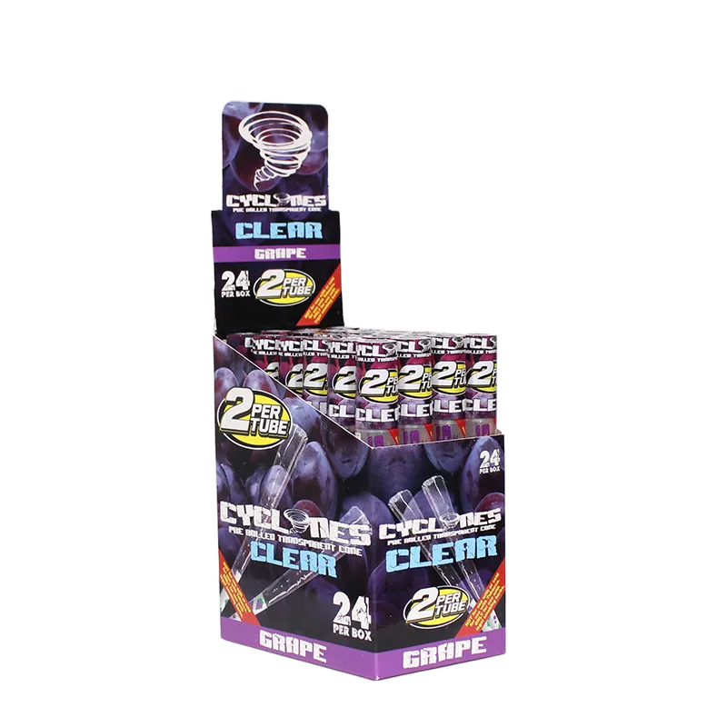 Cyclones Clear Pre-Rolled Flavored Cones (24-Pack)