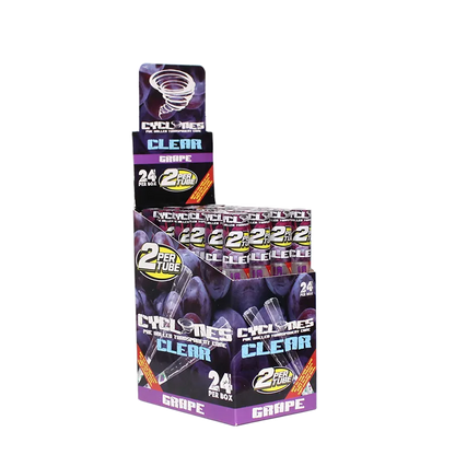 Cyclones Clear Pre-Rolled Flavored Cones (24-Pack)