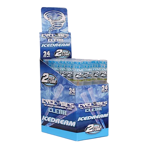Cyclones Clear Pre-Rolled Flavored Cones (24-Pack)