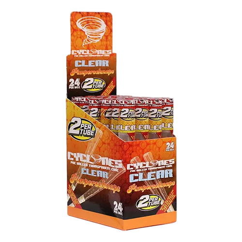 Cyclones Clear Pre-Rolled Flavored Cones (24-Pack)