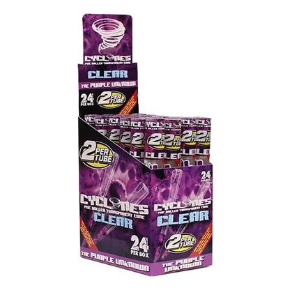 Cyclones Clear Pre-Rolled Flavored Cones (24-Pack)