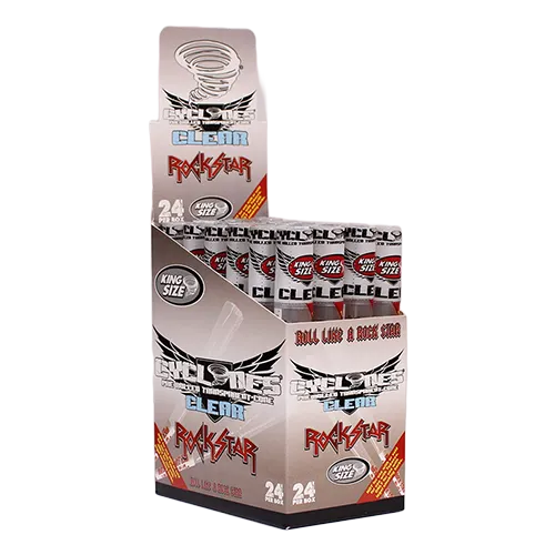 Cyclones Clear Pre-Rolled Flavored Cones (24-Pack)