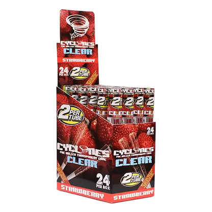 Cyclones Clear Pre-Rolled Flavored Cones (24-Pack)