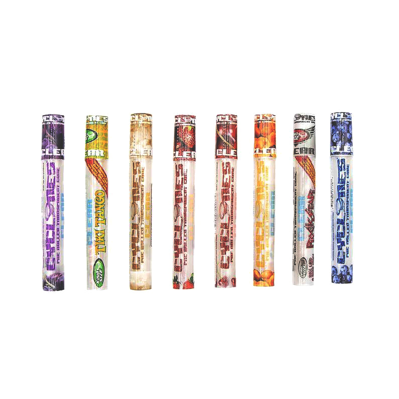 Cyclones Clear Pre-Rolled Flavored Cones (24-Pack)