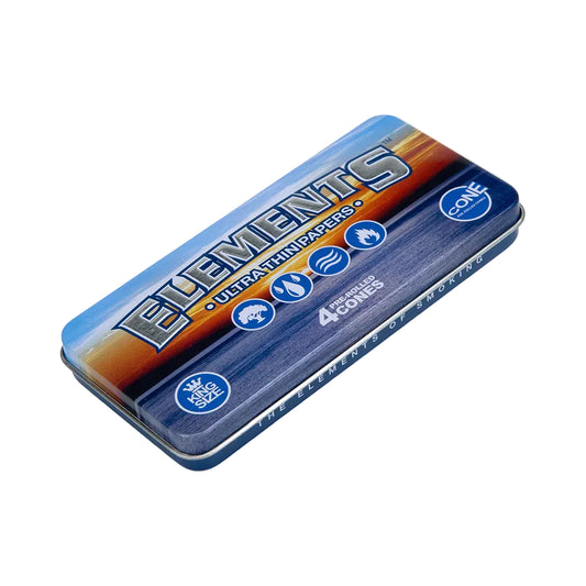 Elements Pre-Rolled Cones Tin Box (King Size | 12-Pack)