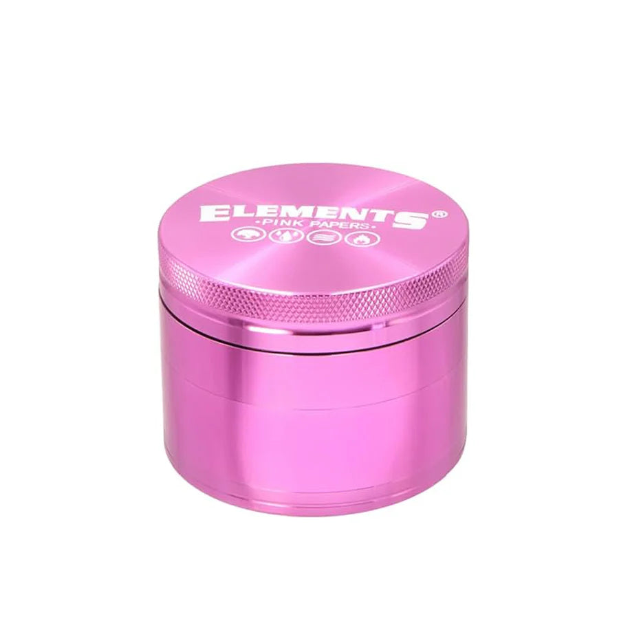 Elements Pink Aluminum 4-Piece Grinder