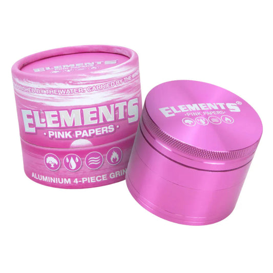 Elements Pink Aluminum 4-Piece Grinder