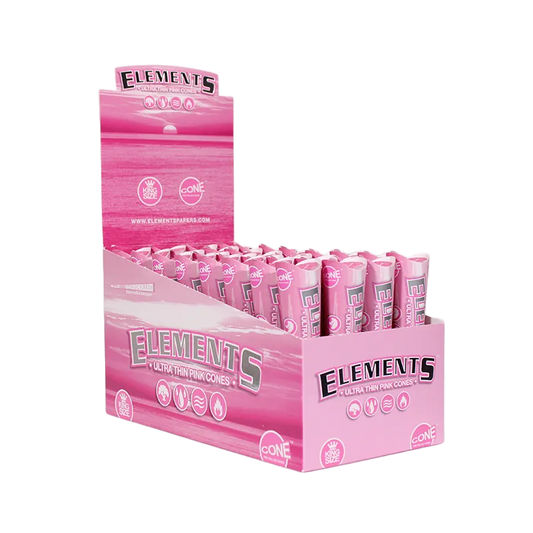 Elements Ultra Thin Pink Cones (King Size | 32-Pack)
