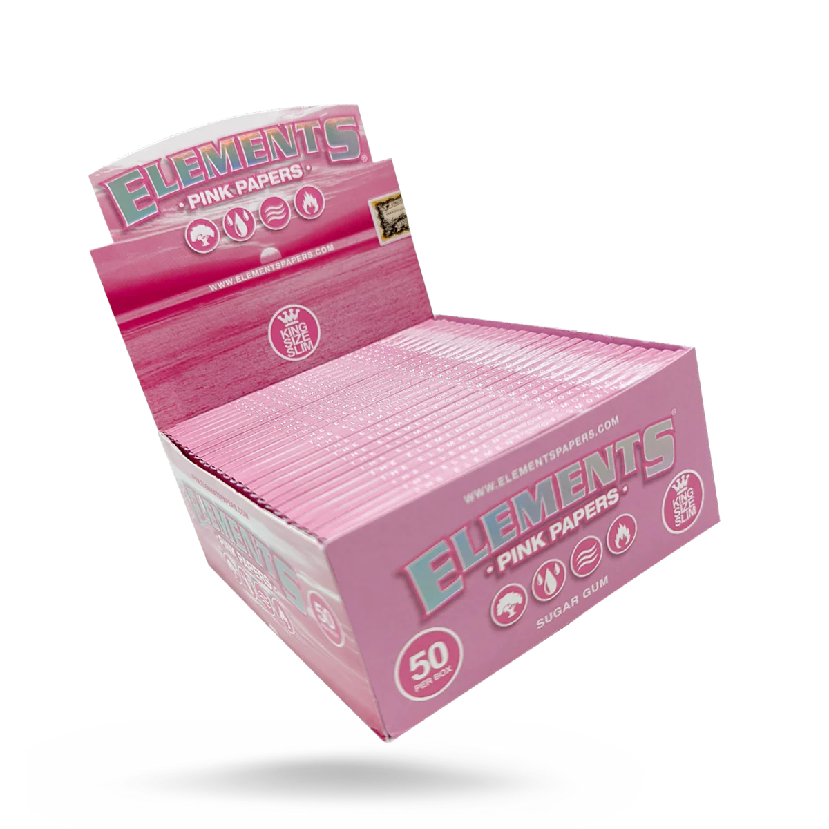 Elements Pink Papers (King Size Slim | 50-Pack)