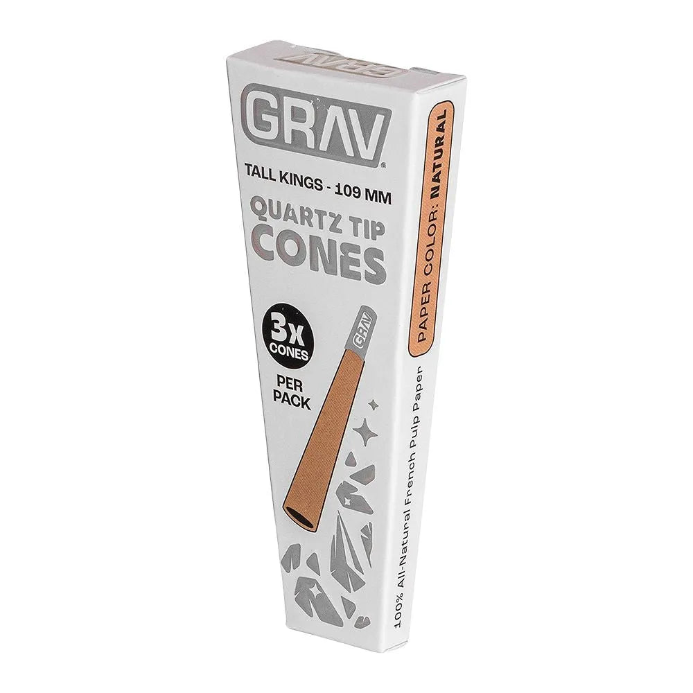 GRAV Quartz Tip Pre-Rolled Cones Natural (Short Kings / Tall Kings | 16-Pack)