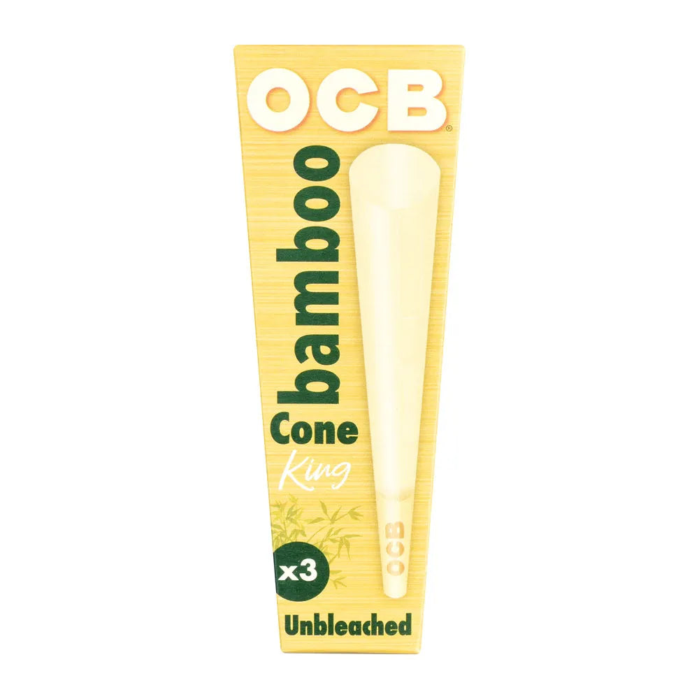 OCB Bamboo Unbleached Cones (King Size / 1 1/4" / Mini | 32-Pack)