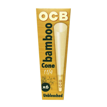 OCB Bamboo Unbleached Cones (King Size / 1 1/4" / Mini | 32-Pack)