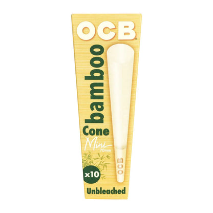 OCB Bamboo Unbleached Cones (King Size / 1 1/4" / Mini | 32-Pack)