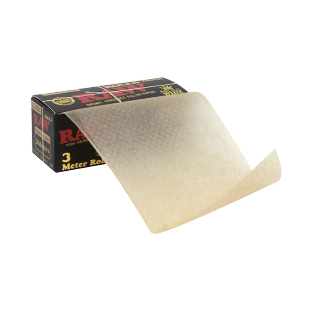 RAW Black Classic Rollo 3 Metros (King Size Wide | 12-Pack)