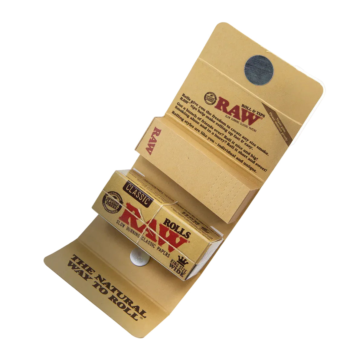 RAW Classic Masterpiece Rollo 5 Metros + Tips (King Size Wide | 24-Pack)