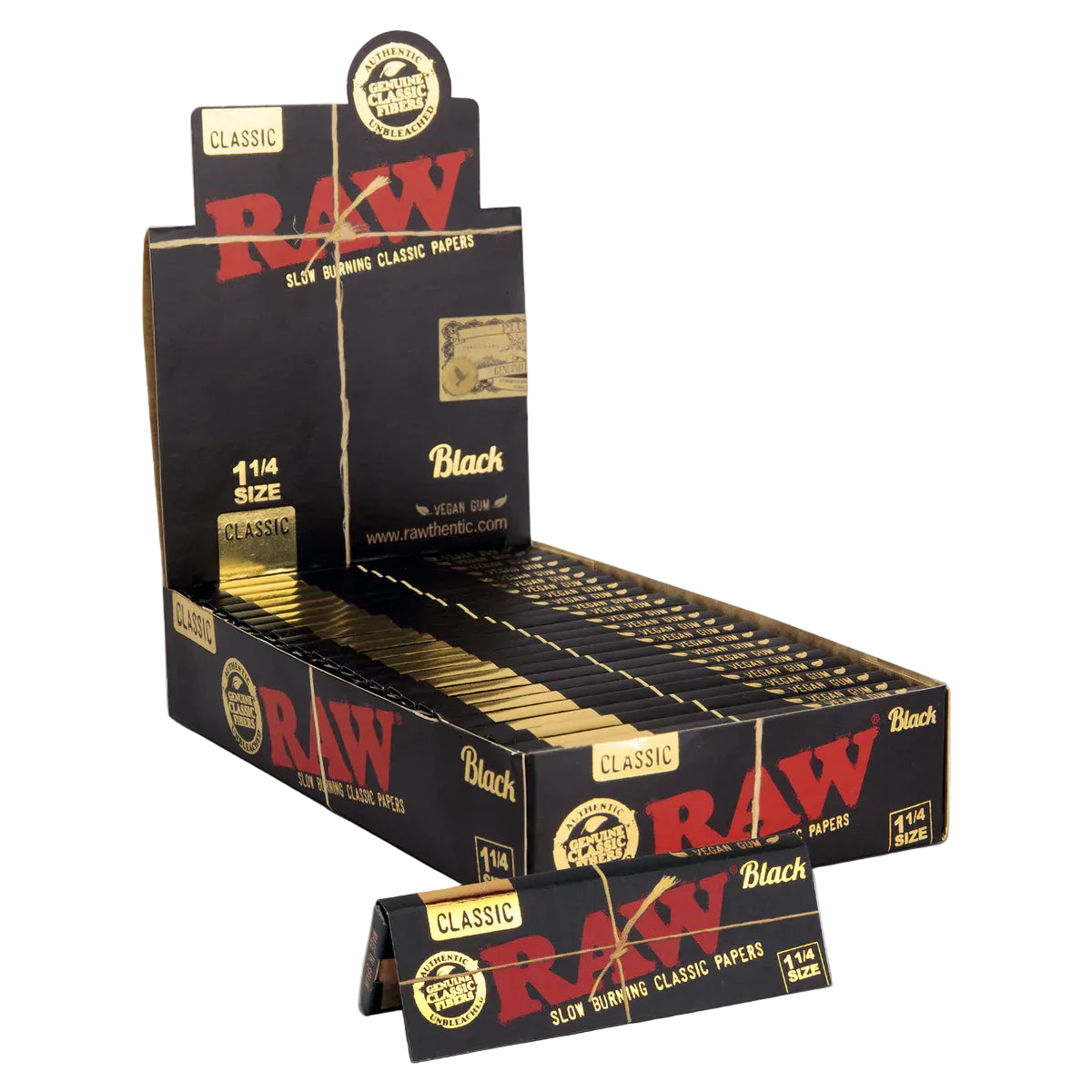 RAW Black Classic Papers (1 1/4" | 24-Pack)