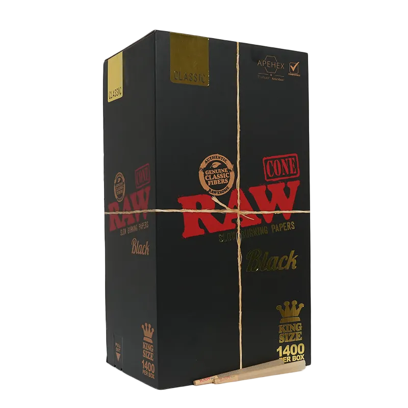 RAW Black Classic Cones (King Size | 1,400-Pack)