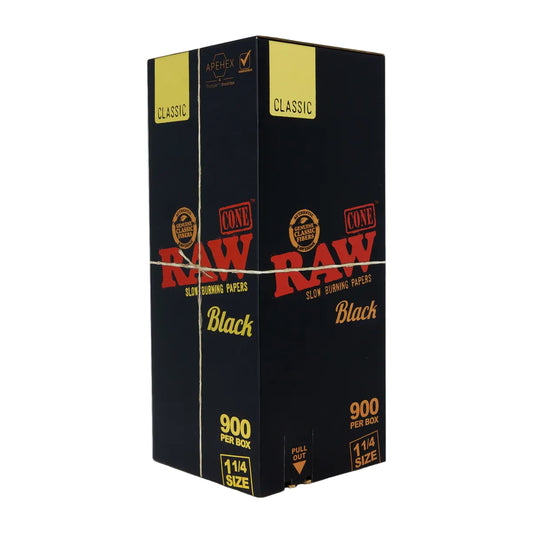 RAW Black Classic Cones (1 1/4" | 900-Pack)