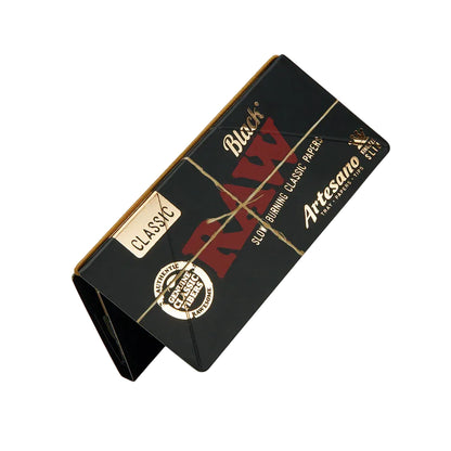 RAW Black Classic Artesano Papers + Tips (King Size Slim | 15-Pack)