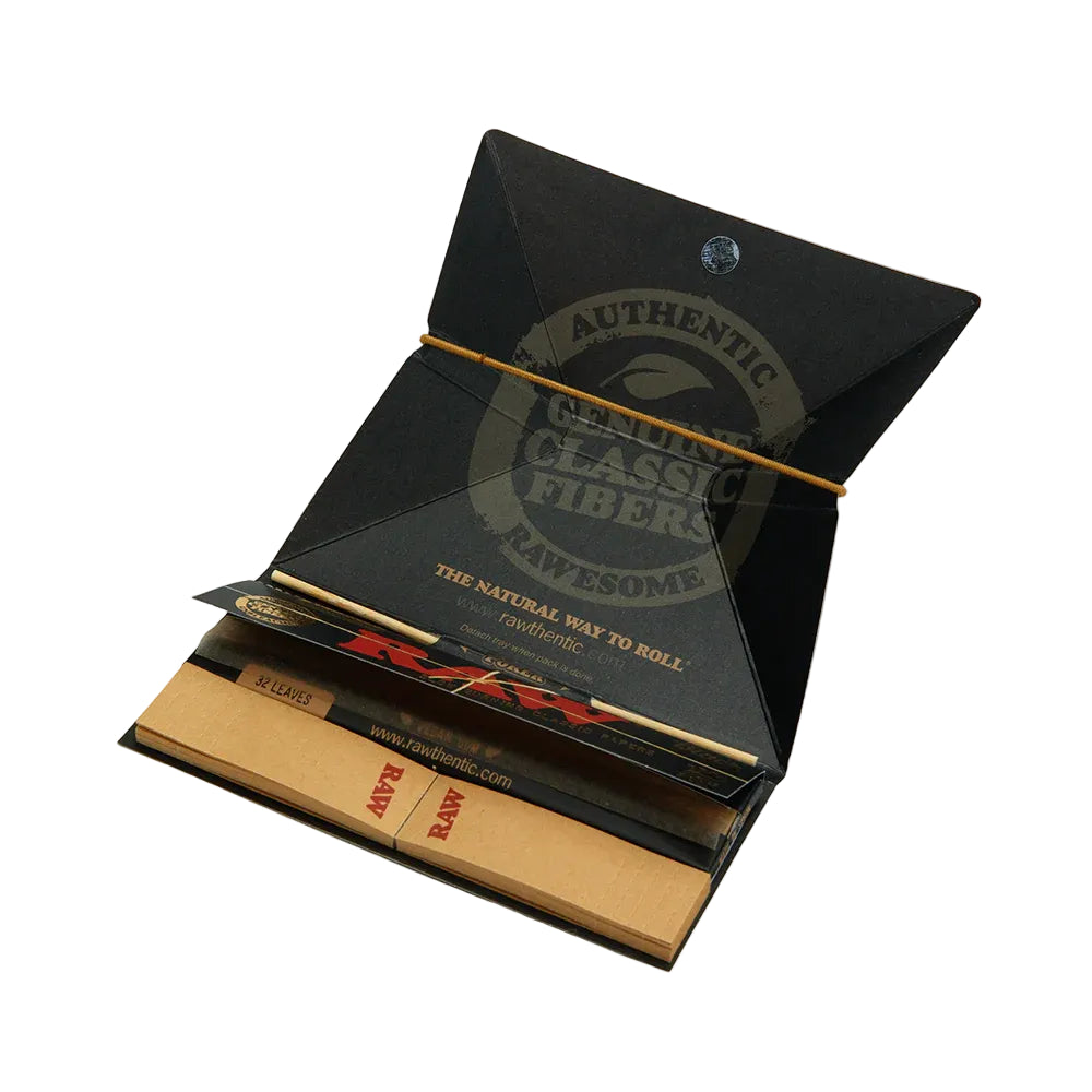 RAW Black Classic Artesano Papers + Tips (King Size Slim | 15-Pack)