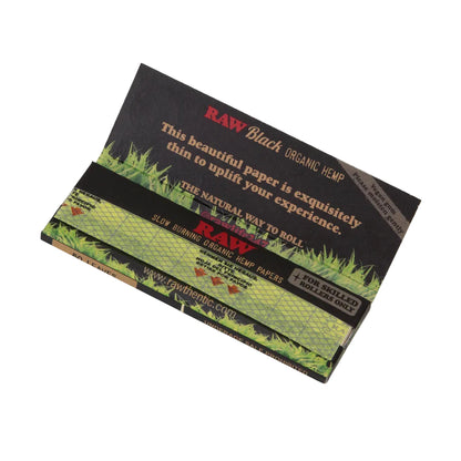 RAW Black Organic Hemp Papers (1 1/4" | 24-Pack)