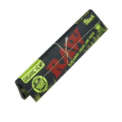RAW Black Organic Hemp Papers (King Size Slim | 50-Pack)