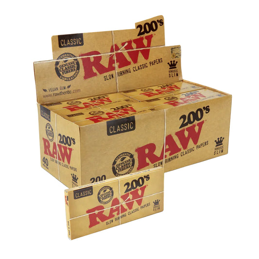 RAW Classic 200's Papers (King Size Slim | 40-Pack)