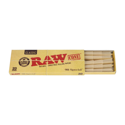 RAW Classic Pre-Rolled Cones (98 Special 20-Pack | 12-Pack)