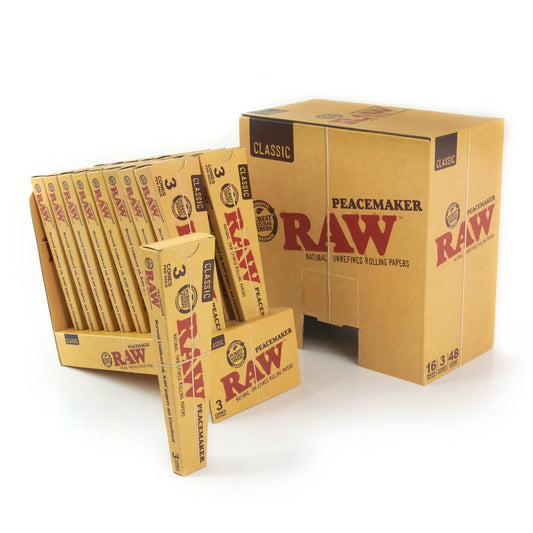 RAW Classic Pre-Rolled Cones (Peacemaker 3-Pack | 16-Pack)