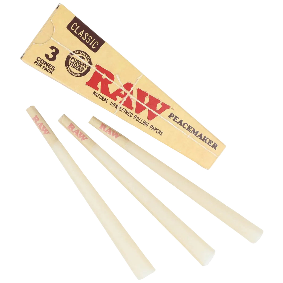 RAW Classic Pre-Rolled Cones (Peacemaker 3-Pack | 16-Pack)