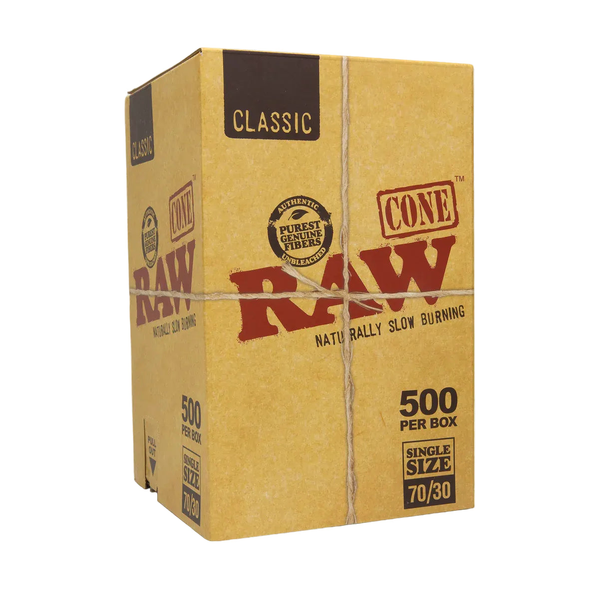 RAW Classic Pre-Rolled Cones (70/30mm | 500-Pack)