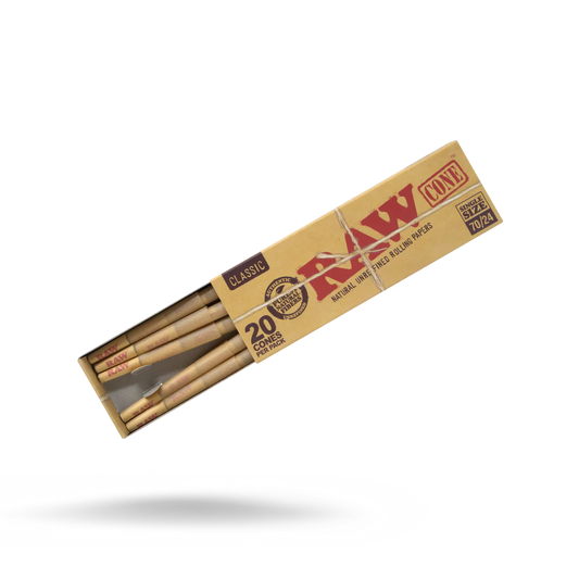 RAW Classic Pre-Rolled Cones (70/24mm 20-Pack | 12-Pack)