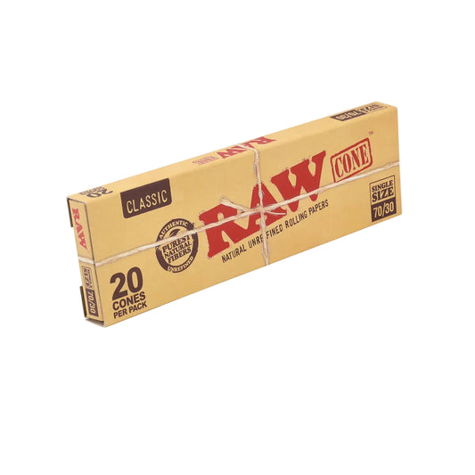RAW Classic Pre-Rolled Cones (70/30mm 20-Pack | 12-Pack)