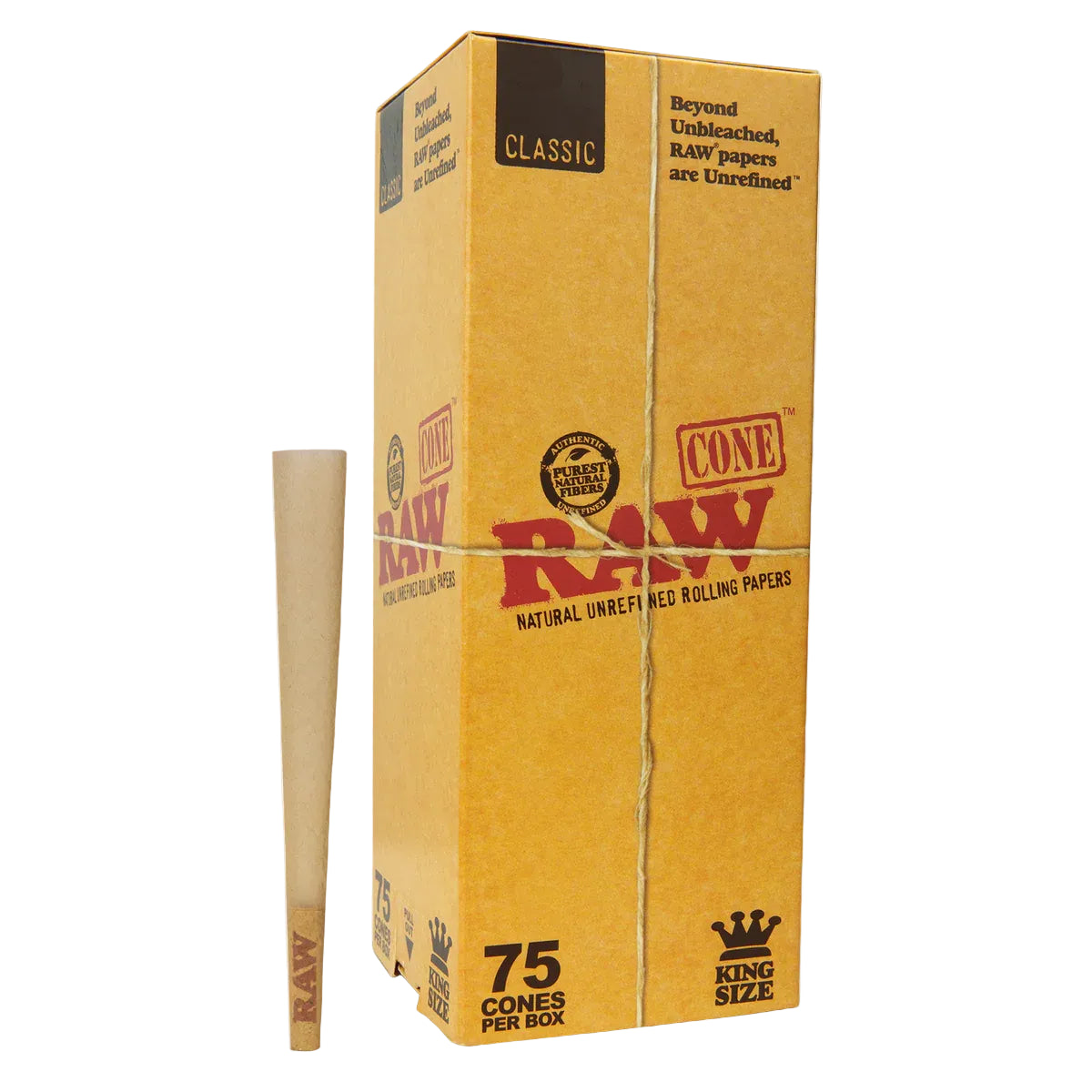 RAW Classic Pre-Rolled Cones (King Size | 75-Pack)