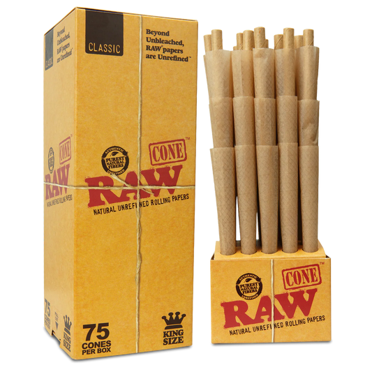 RAW Classic Pre-Rolled Cones (King Size | 75-Pack)
