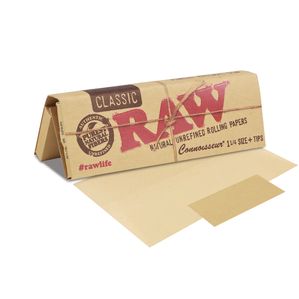 RAW Classic Connoisseur Papers + Tips (1 1/4" | 24-pack)